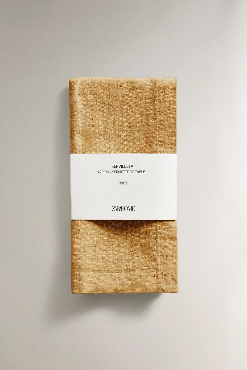 SET OF WASHED LINEN NAPKINS (SET OF 2)