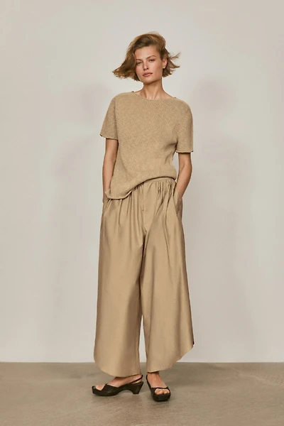 Culottes with pleated details