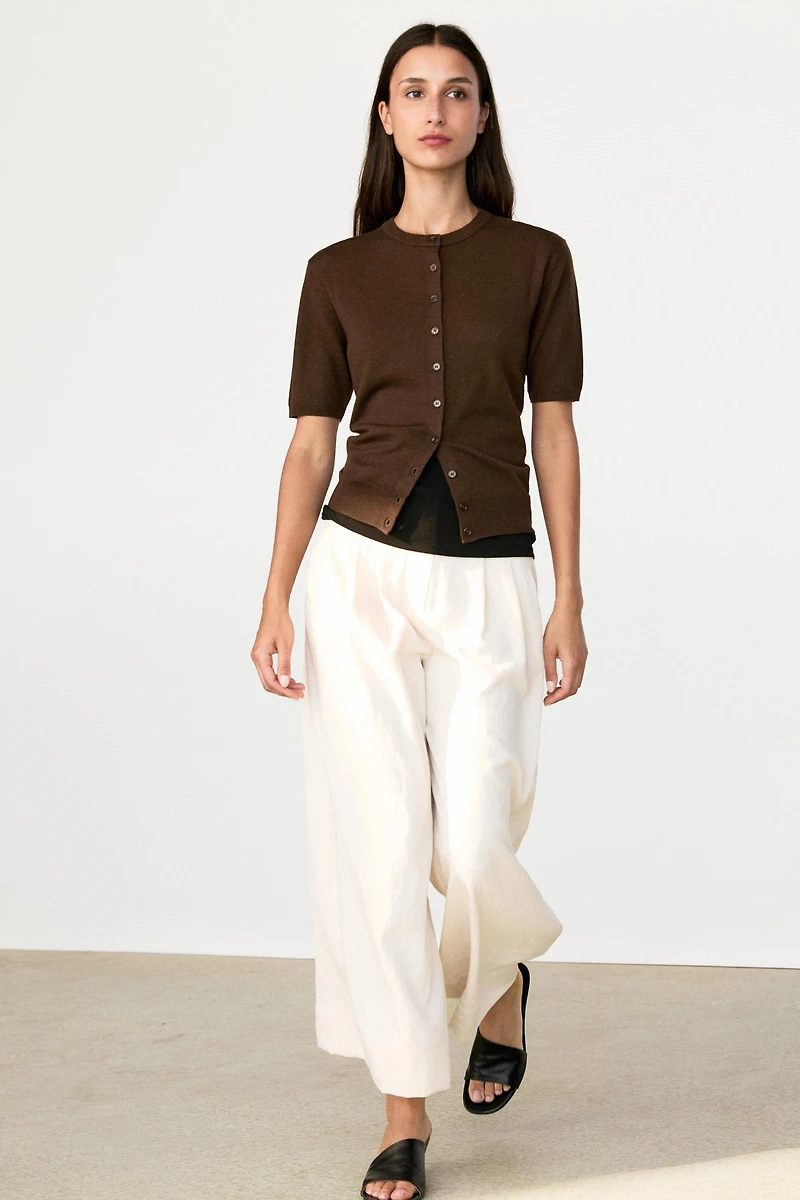 Short sleeve cardigan