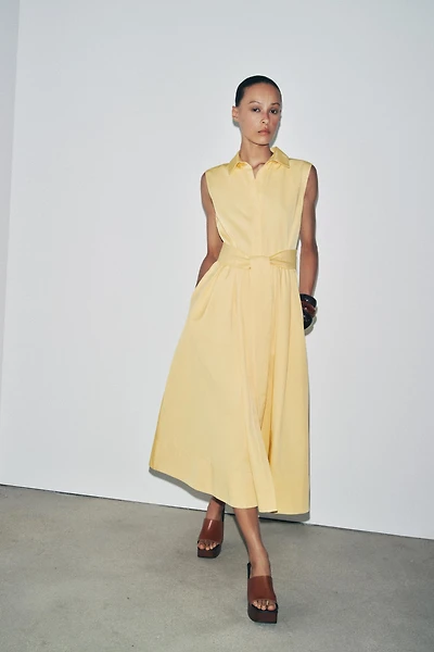 ZW COLLECTION BELTED SHIRT DRESS