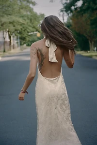 ROBE MIDI EN JACQUARD À FLEURS