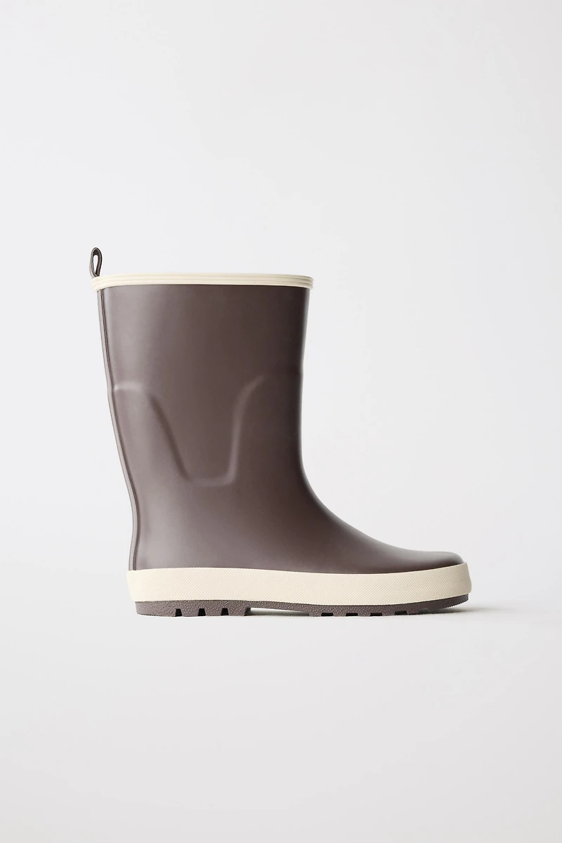 COLOR BLOCK RAIN BOOTS
