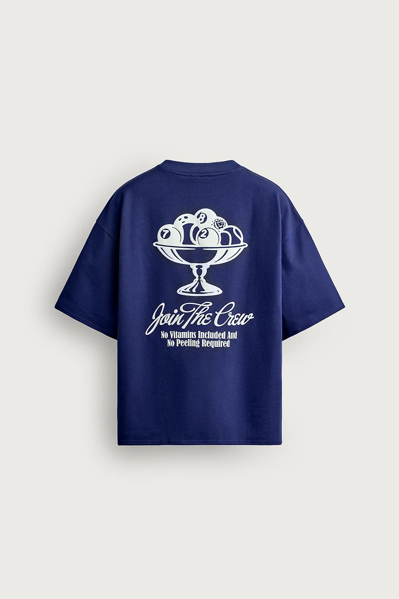 RELAXED FIT CONTRAST GRAPHIC SWEATSHIRT