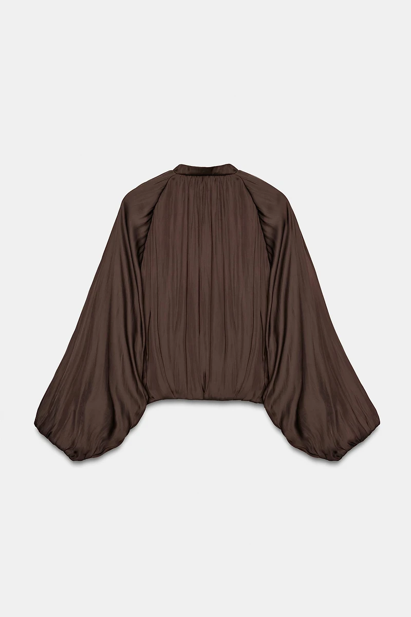 SATIN BALLOON BOMBER JACKET