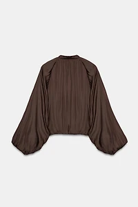 SATIN BALLOON BOMBER JACKET