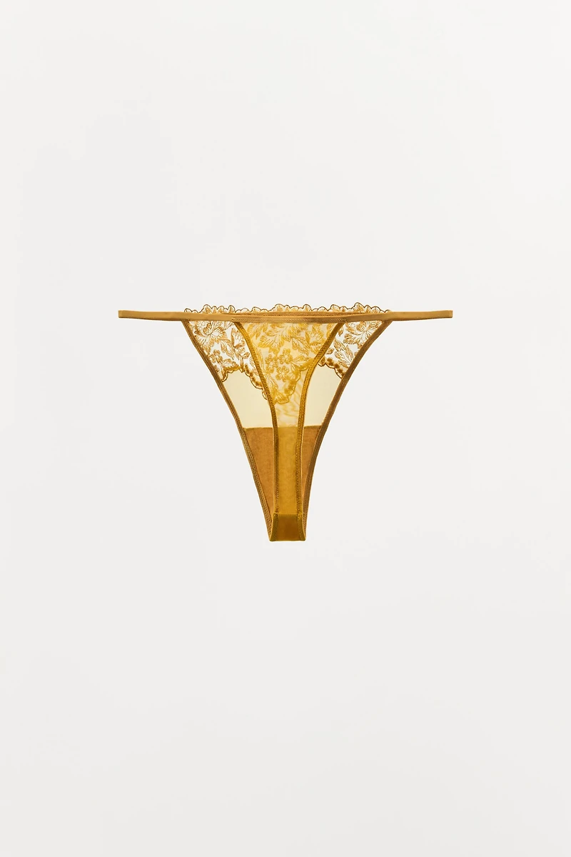 MESH LACE THONG