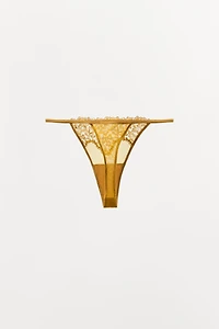 MESH LACE THONG