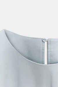 ZW COLLECTION PLEATED POPLIN DRESS