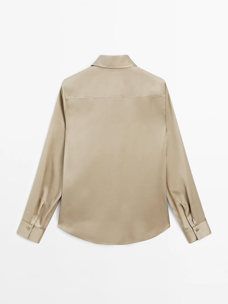 Flowing satin shirt