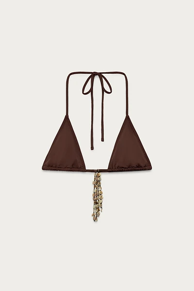 SHELL TRIANGLE BIKINI TOP MARISA BERENSON X ZARA