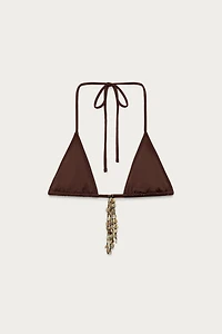 SHELL TRIANGLE BIKINI TOP MARISA BERENSON X ZARA