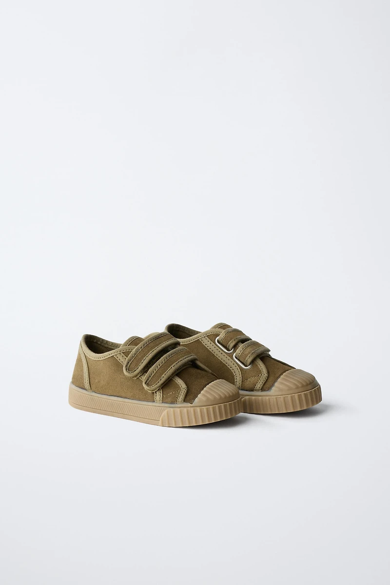 SPLIT LEATHER SNEAKERS