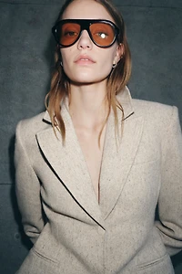 TAILORED WOOL BLEND PEPLUM BLAZER ZW COLLECTION