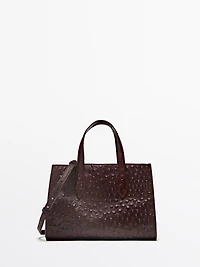 Textured leather mini MD ICON bag
