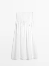 Midi skirt with yoke detail