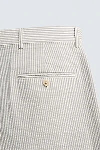 SEERSUCKER STRAIGHT FIT PANTS