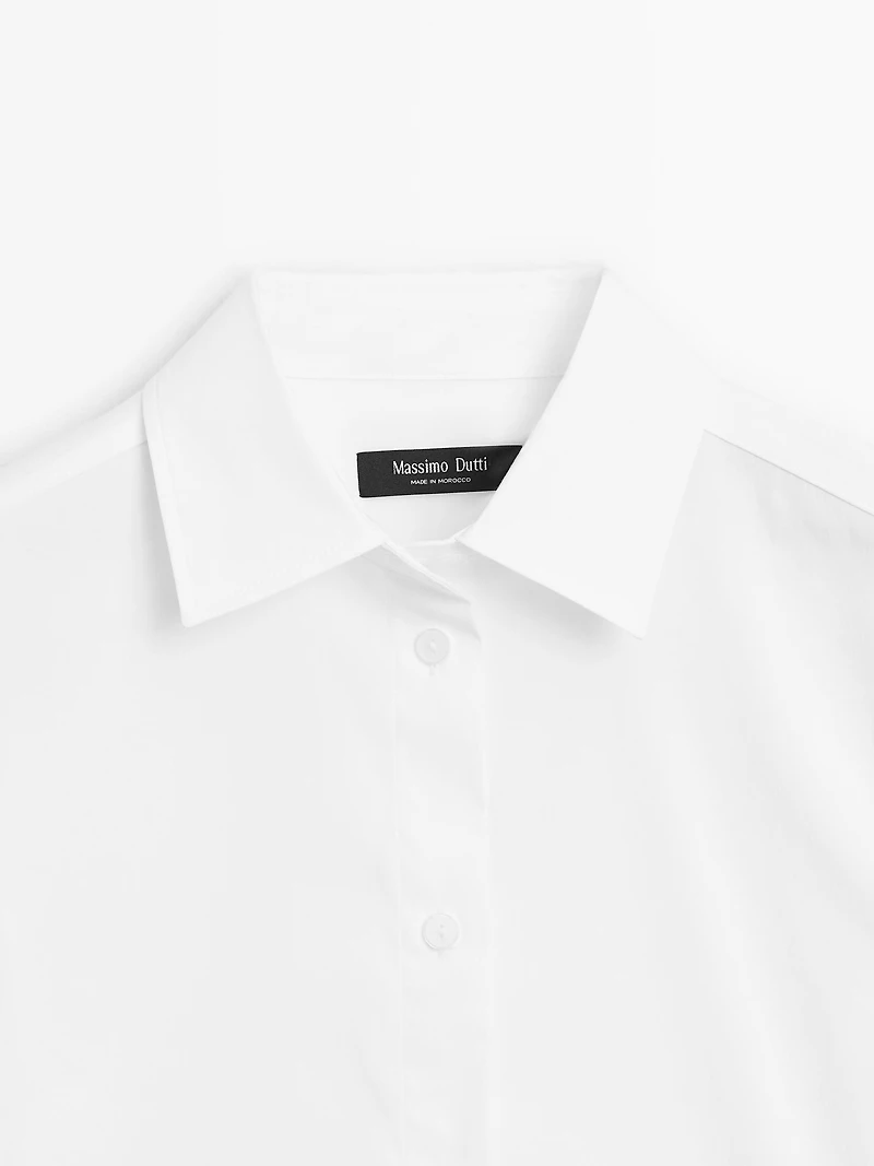 Cotton blend stretch shirt