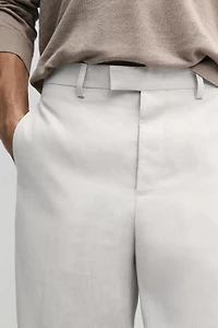 Pantalon barrel fit lin tailoring