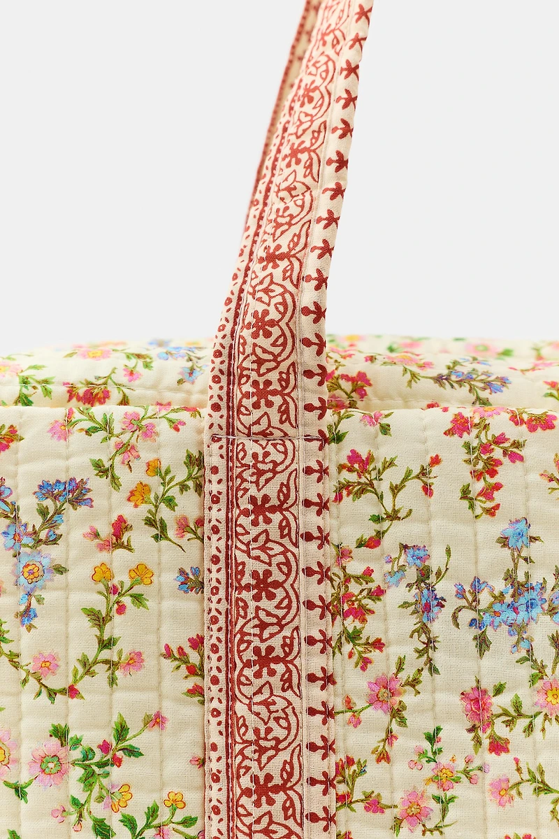FLORAL PRINT QUILTED BAG
