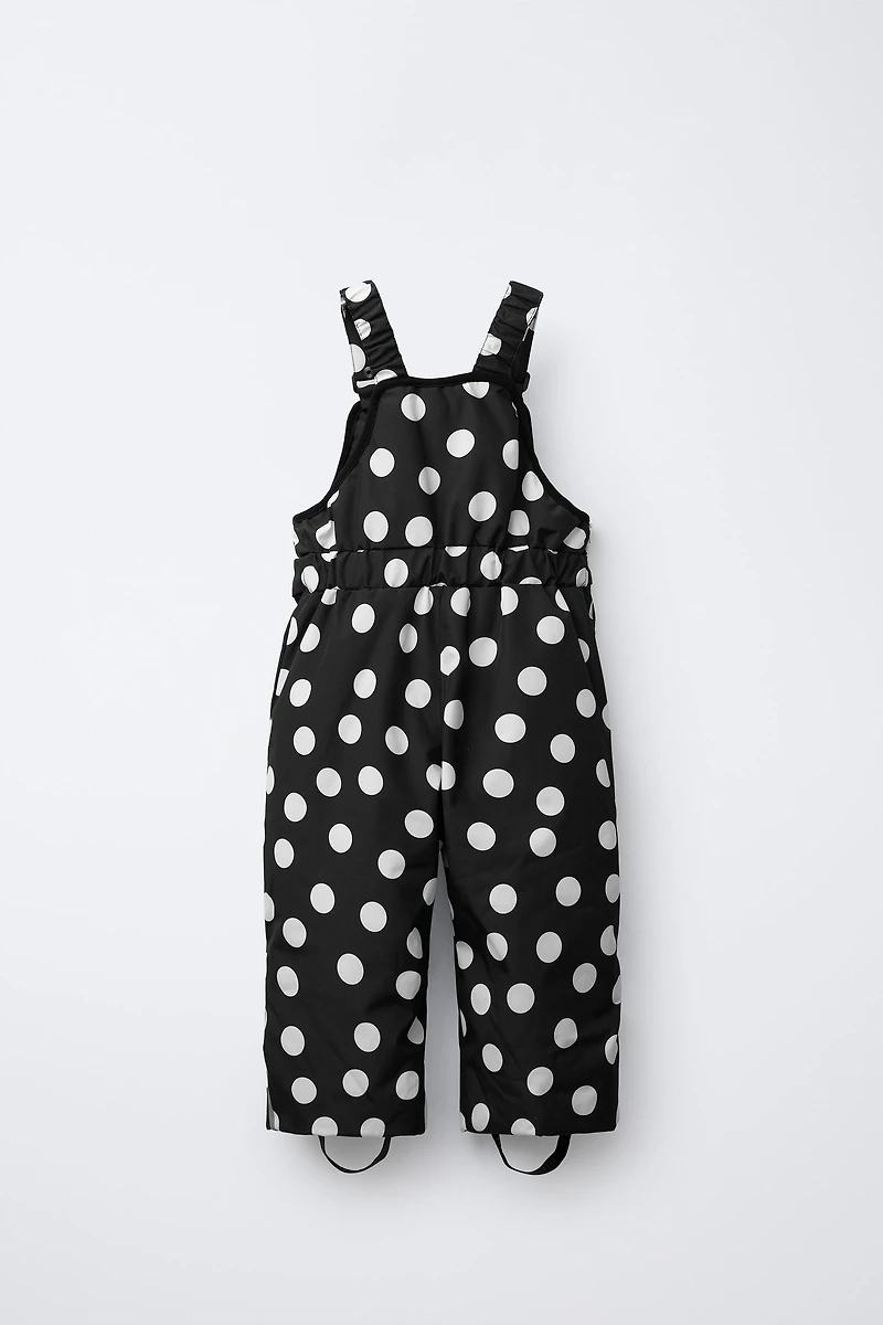 WATER-RESISTANT AND WINDPROOF POLKA DOT OVERALLS