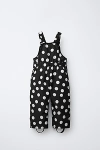 WATER-RESISTANT AND WINDPROOF POLKA DOT OVERALLS
