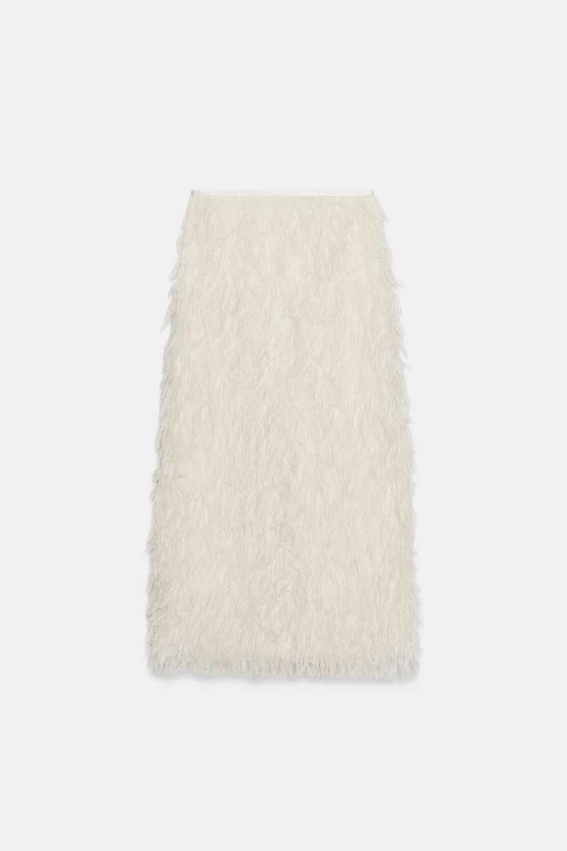 JUPE À PLUMES ZW COLLECTION ÉDITION LIMITÉE