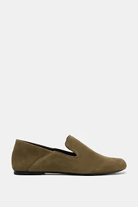 SUEDE LOAFERS WITH TASSELS