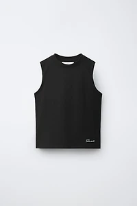 SLEEVELESS PLAIN T-SHIRT