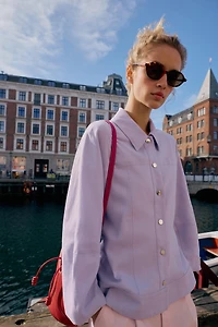 LINEN PUFF SLEEVE JACKET