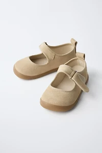 BALLERINES EN CUIR PIEDS NUS