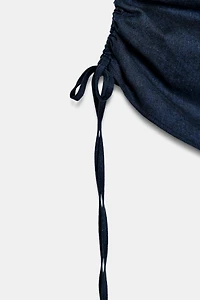 DRAPED LINEN TOP