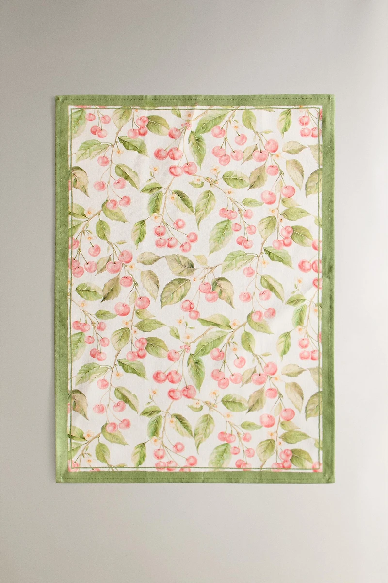 PACK OF CHERRY COTTON KITCHEN TOWELS (SET OF 2)