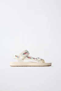 EMBROIDERED TECHNICAL SANDALS