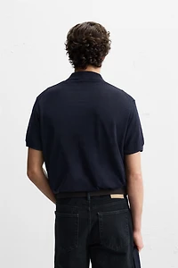 COTTON - SILK BLEND KNIT POLO