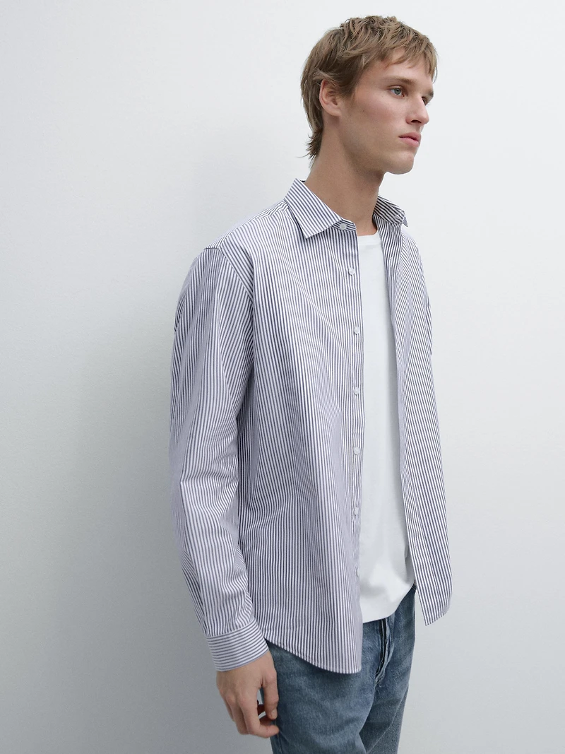 100% cotton regular fit Oxford shirt