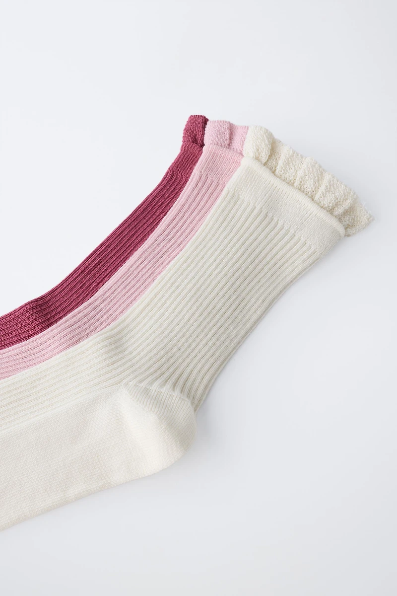 THREE-PACK OF LONG TERRY SOCKS