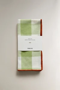 PACK OF CHECK TOPSTITCHED NAPKINS (PACK OF 2)