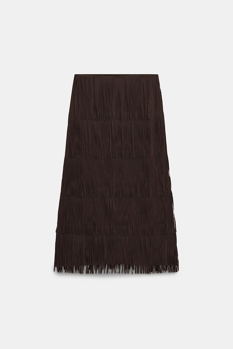 ZW COLLECTION FRINGED PENCIL SKIRT