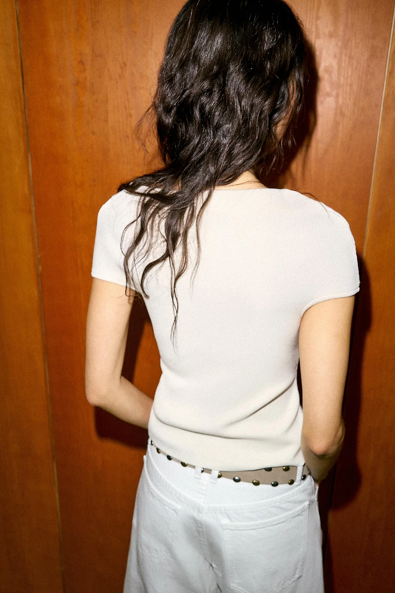 BOAT NECK KNIT TOP