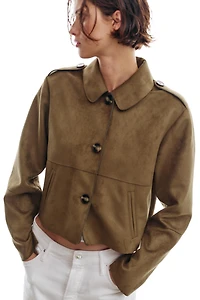 VESTE COURTE EFFET DAIM