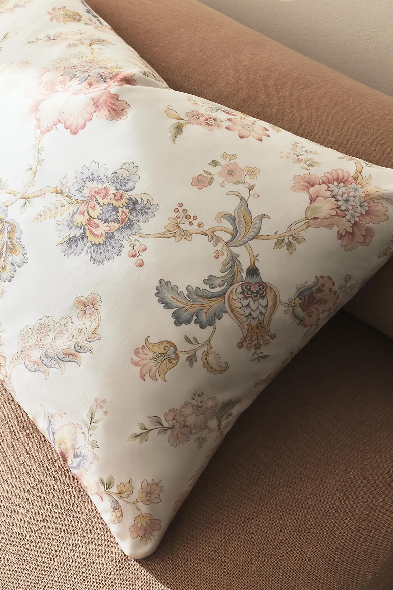 FLORAL PRINT SATEEN PILLOWCASE