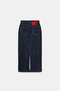 JUPE Z1975 MI-LONGUE EN DENIM