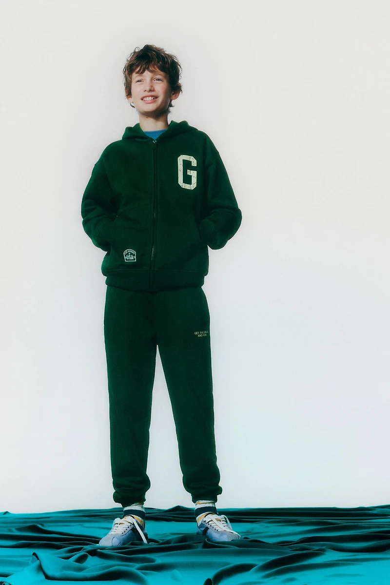 HOODIE JOGGING SWEATSHIRT WITH LETTER