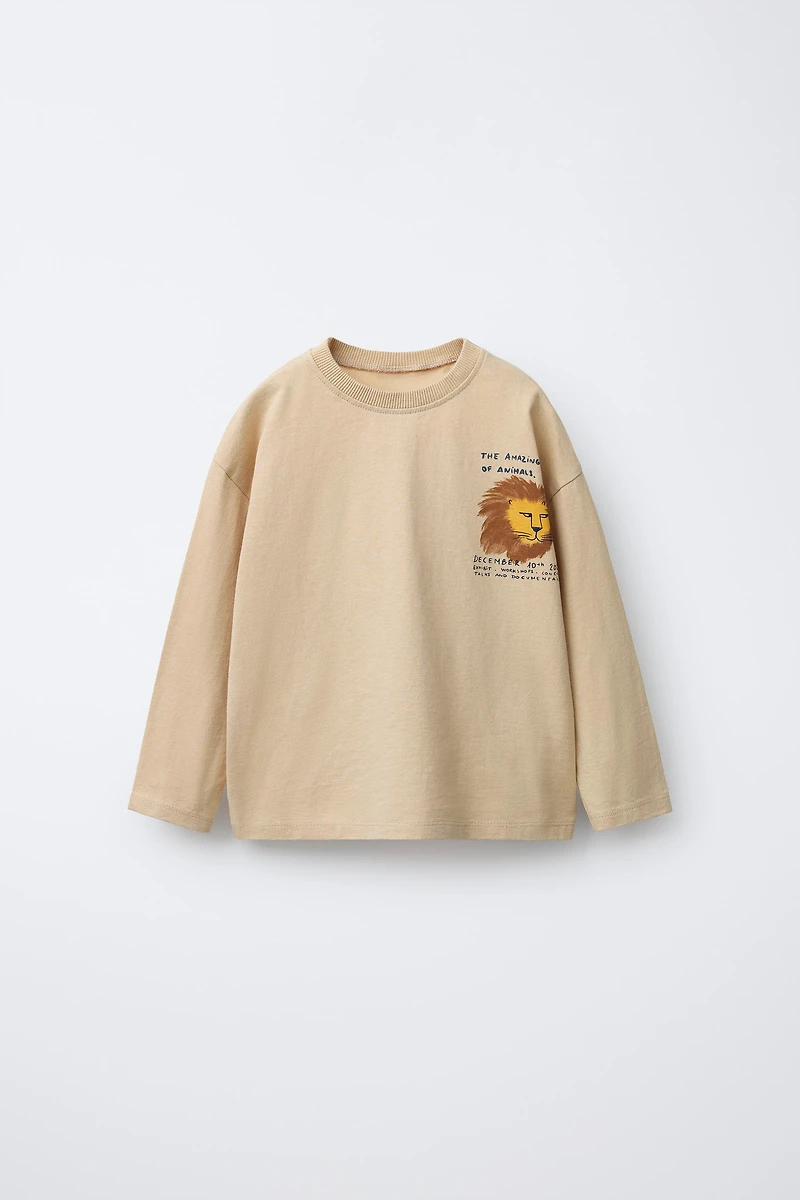T-SHIRT À IMPRIMÉ LION