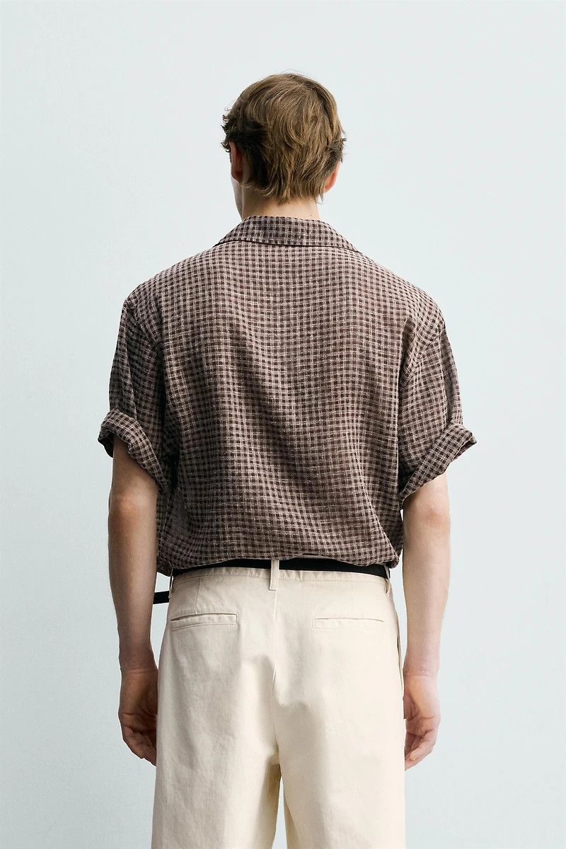 CHEMISE RELAXED FIT JACQUARD CARREAUX