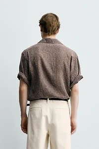 CHEMISE RELAXED FIT JACQUARD CARREAUX