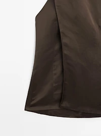 Linen blend halter neck waistcoat - STUDIO