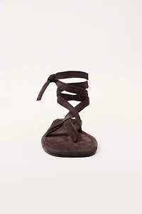 LEATHER STRAPPY FLAT SANDALS - LIMITED EDITION
