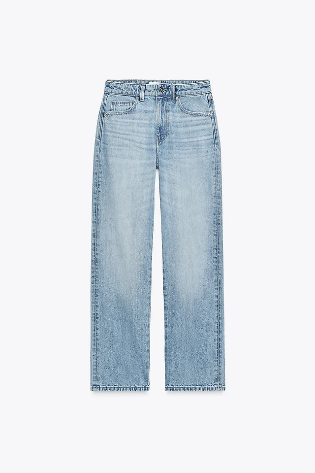Mid Rise Jeans Z1975 High Rise Slim Zara REGULAR FIT HIGH-WAIST