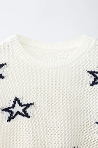 STAR PRINT RED JUMPER
